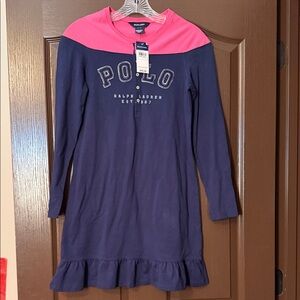 Ralph Lauren Polo Dress in Navy and Pink